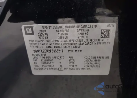 2015 Chevrolet Equinox Ls from USA, damaged, VIN 2GNFLEEK2F6156217